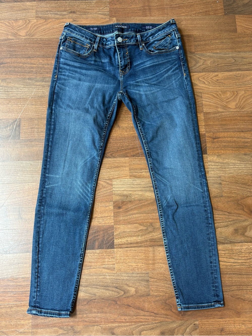 Vigoss Jagger Super Skinny Women's Dark Wash Skinny Jeans - Blue
